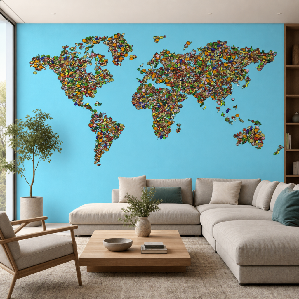 Fototapeta Owocowa Mapa