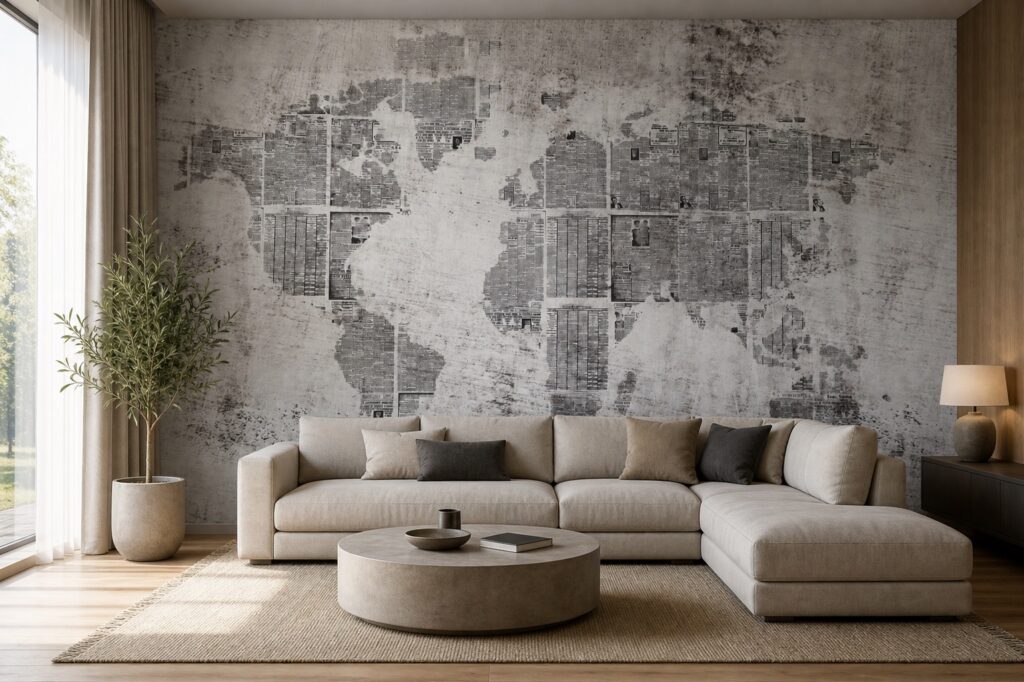 Fototapeta Szara Mapa