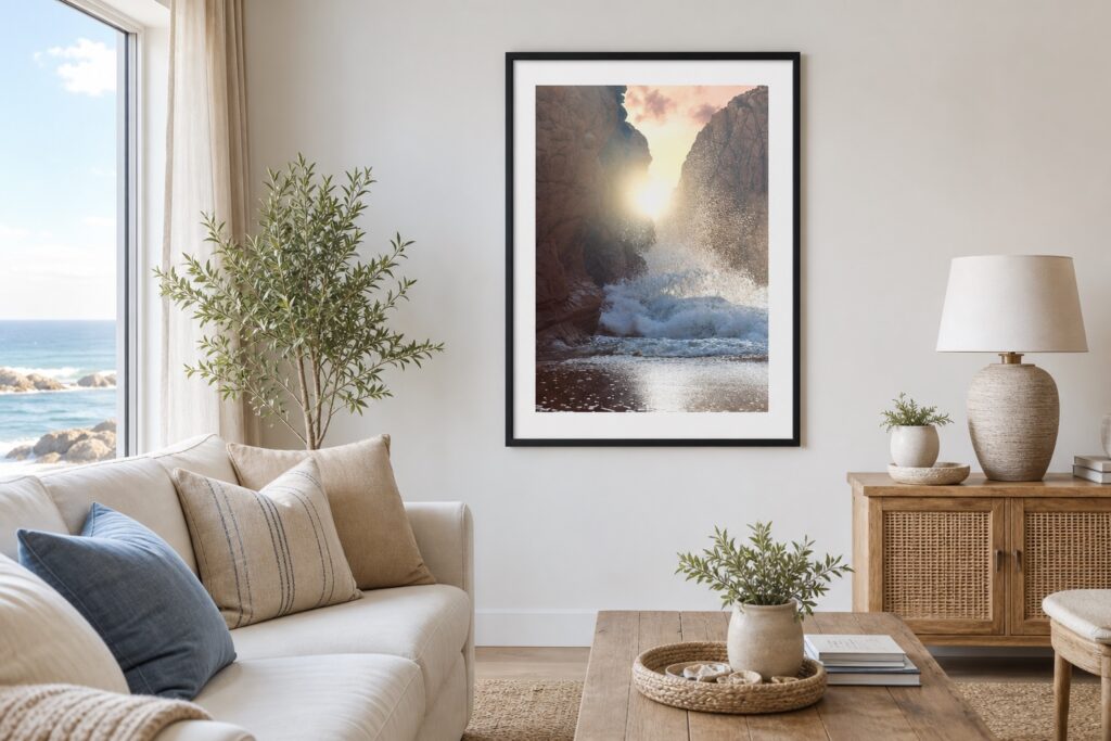 Plakat Skały i Fale Oceanu