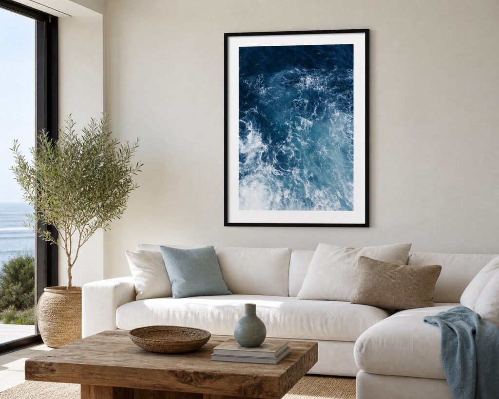 Plakat Widok na Fale Oceanu