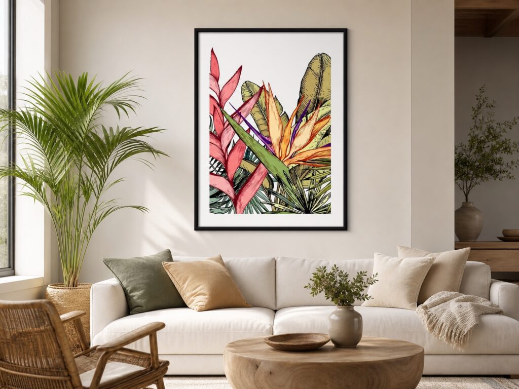 Plakat Tropikalne Liście Palm