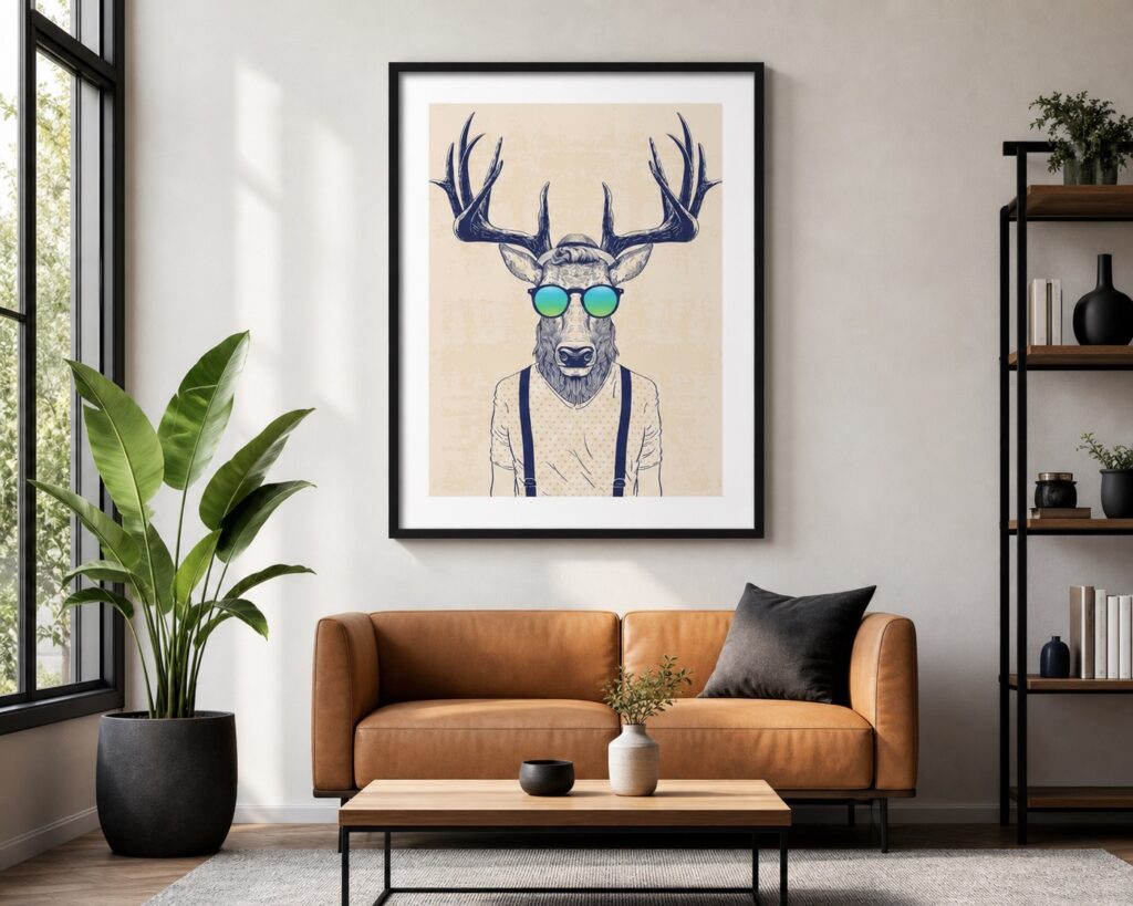 Plakat Jeleń Hipster