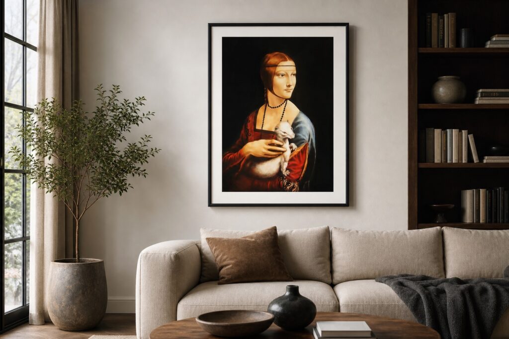 Plakat Dama z Gronostajem