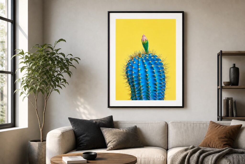 Plakat Niebieski Kaktus