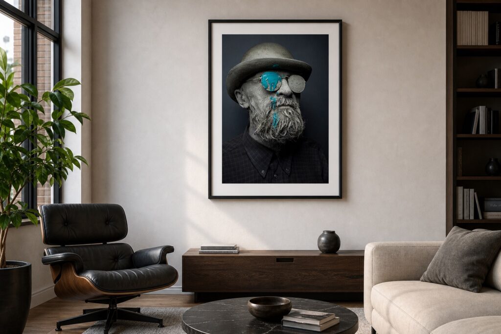 Plakat Brodaty Mężczyzna