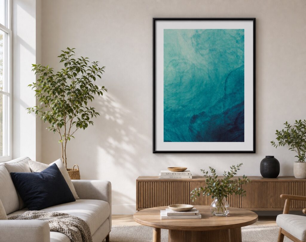 Plakat Turkusowa Abstrakcja