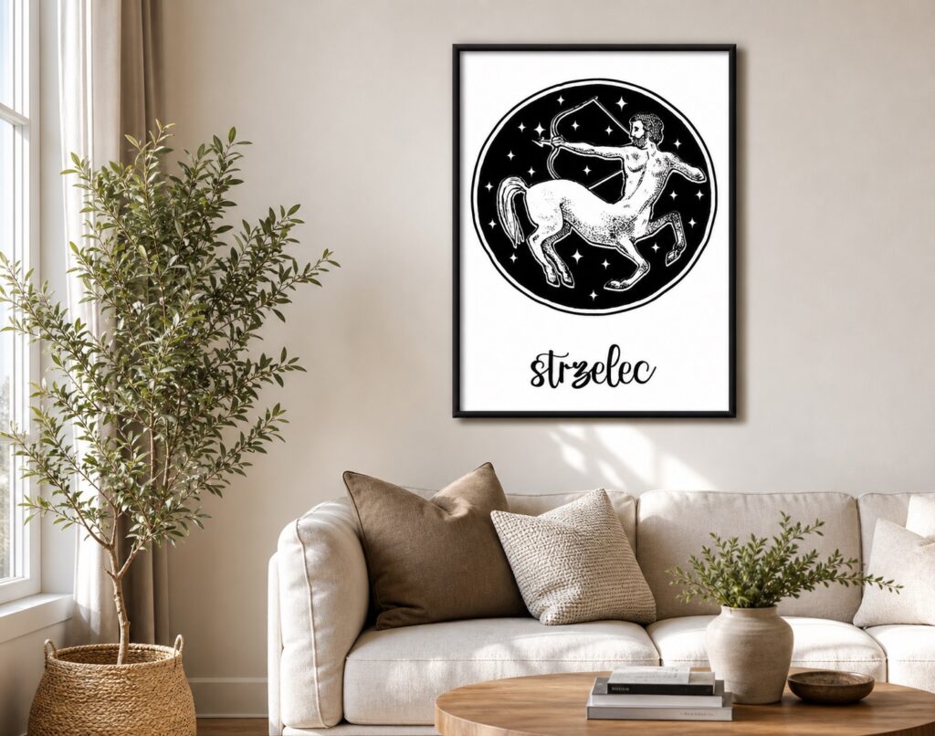 Plakat Znak Zodiaku-Strzelec