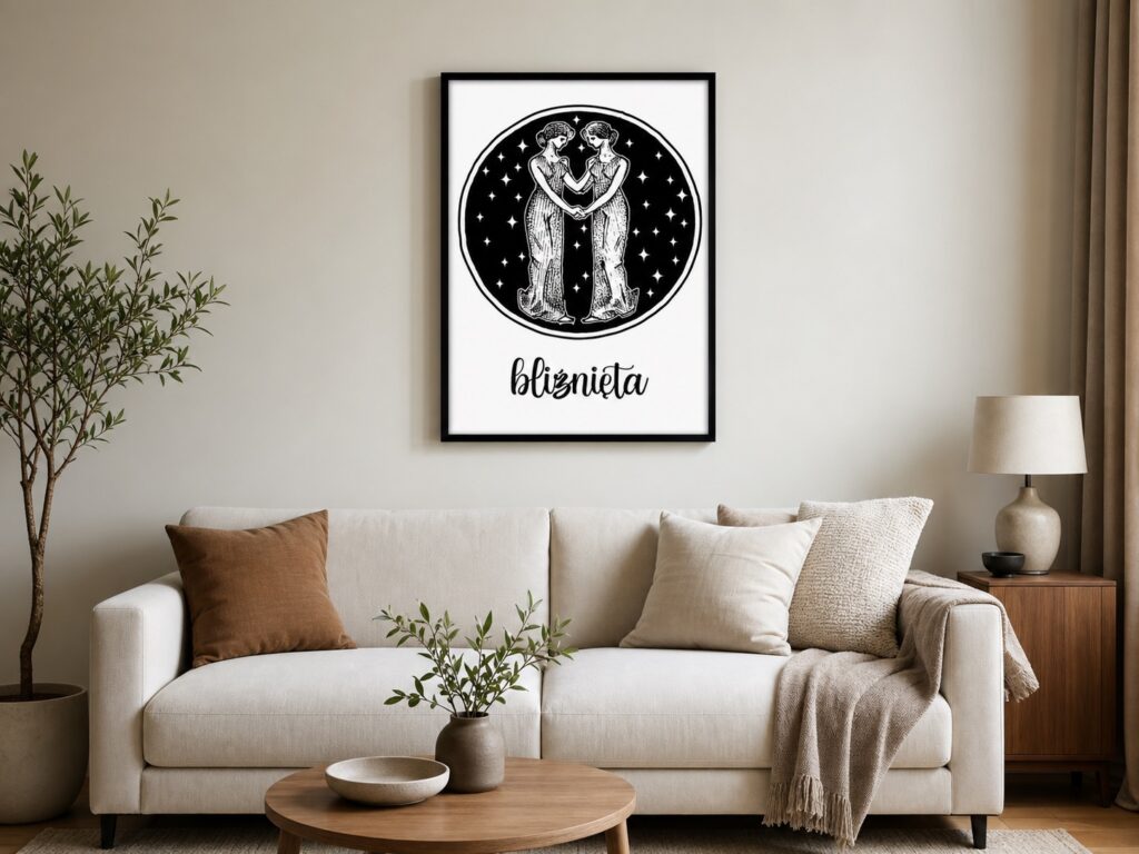 Plakat Znak Zodiaku-Bliźnięta