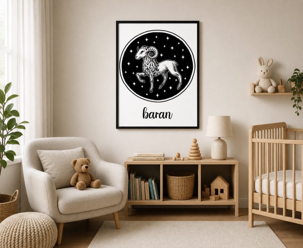 Plakat Znaki Zodiaku-Baran
