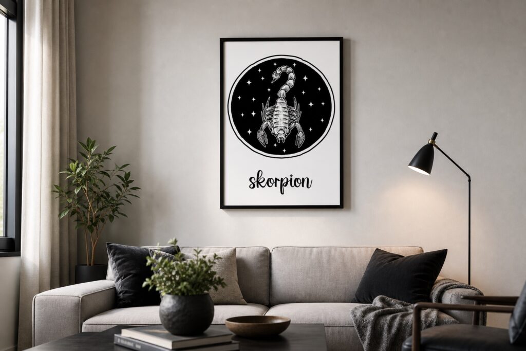 Plakat Znak Zodiaku-Skorpion