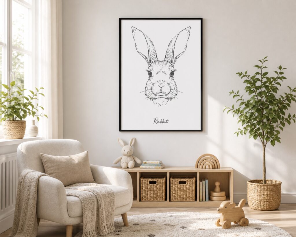 Plakat Liniowy Królik