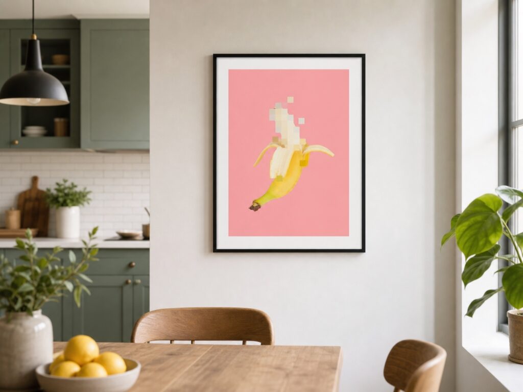 Plakat Kolaż z Bananem