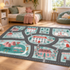 Wykładzina PCV Miejskie Uliczki dla Dzieci 150×150 cm