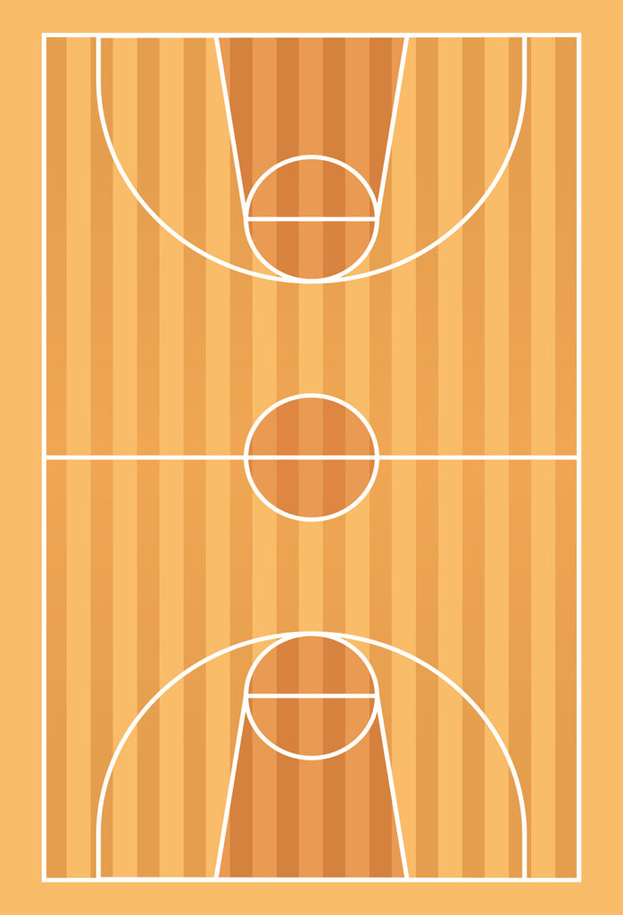 Wykładzina PCV Boisko do Koszykówki 150×220 cm