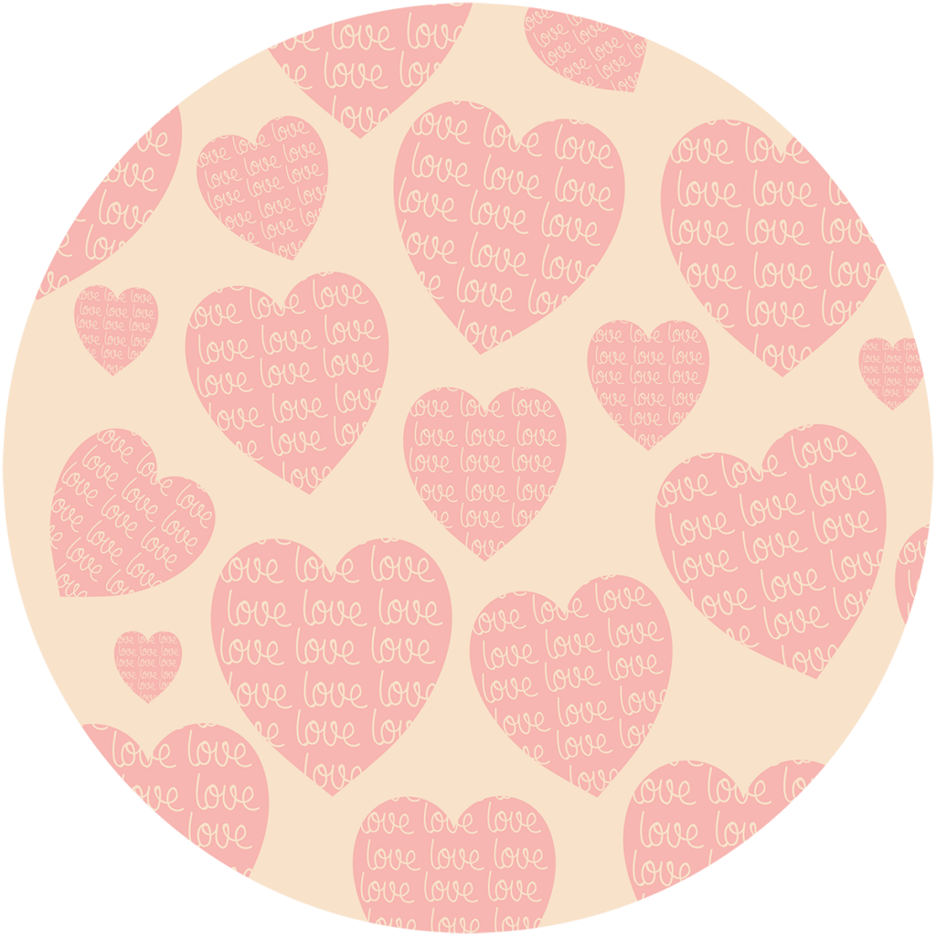 Wykładzina PCV Serca z Napisami Love 150 cm