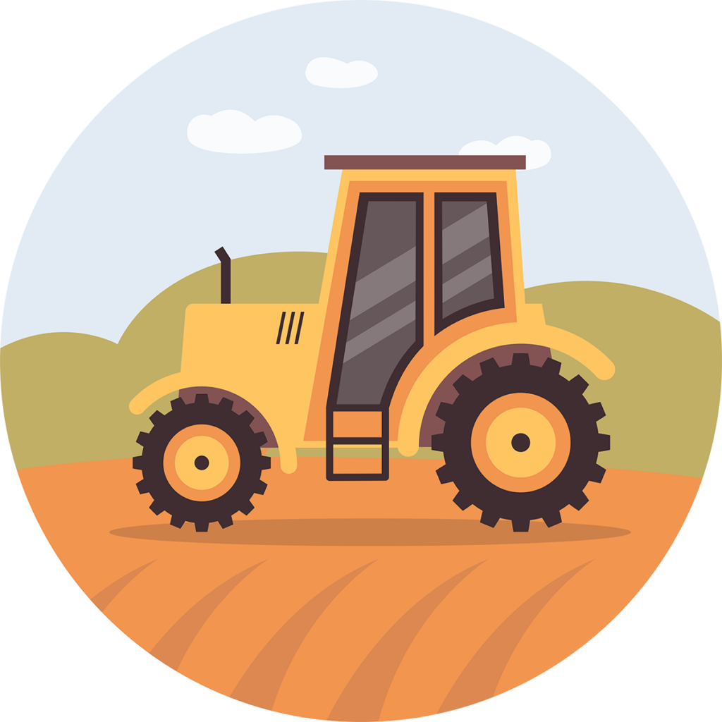 Wykładzina PCV Żółty Traktor dla Dzieci 150 cm
