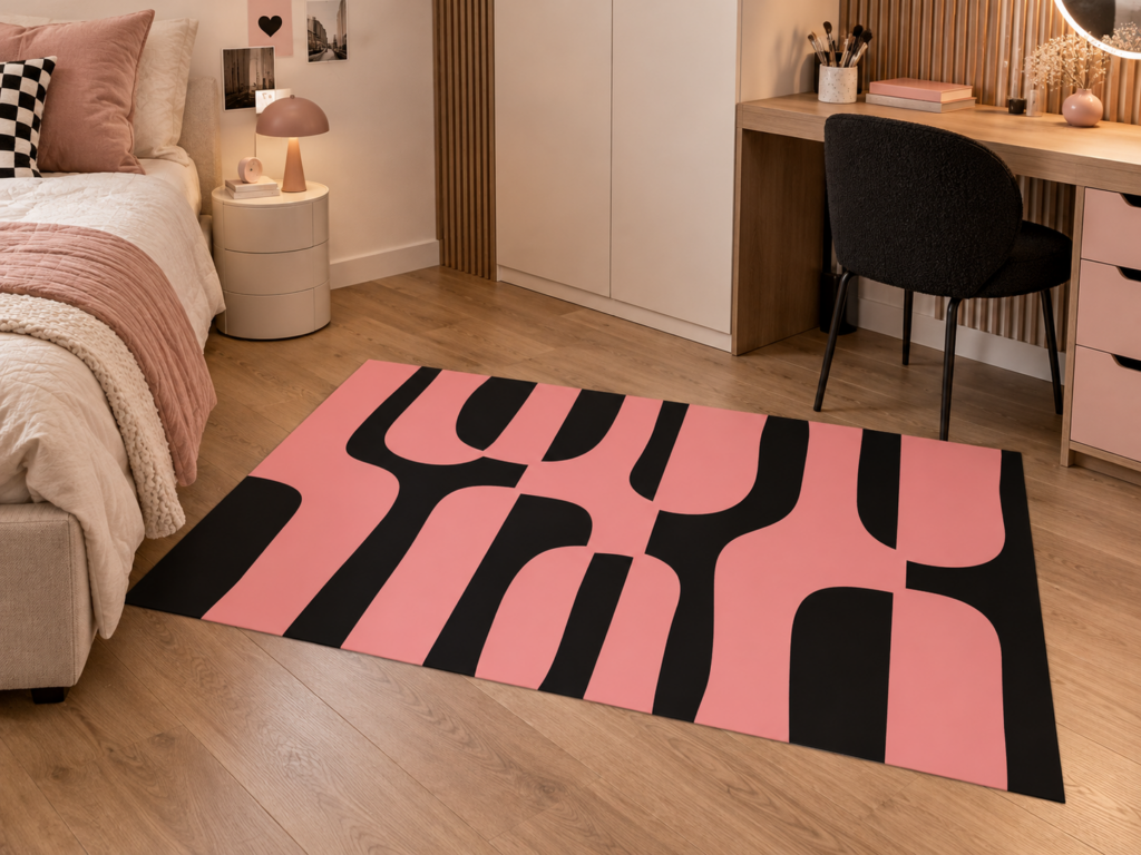 Wykładzina PCV Płynna Abstrakcja do Salonu Sypialni 150×100 cm