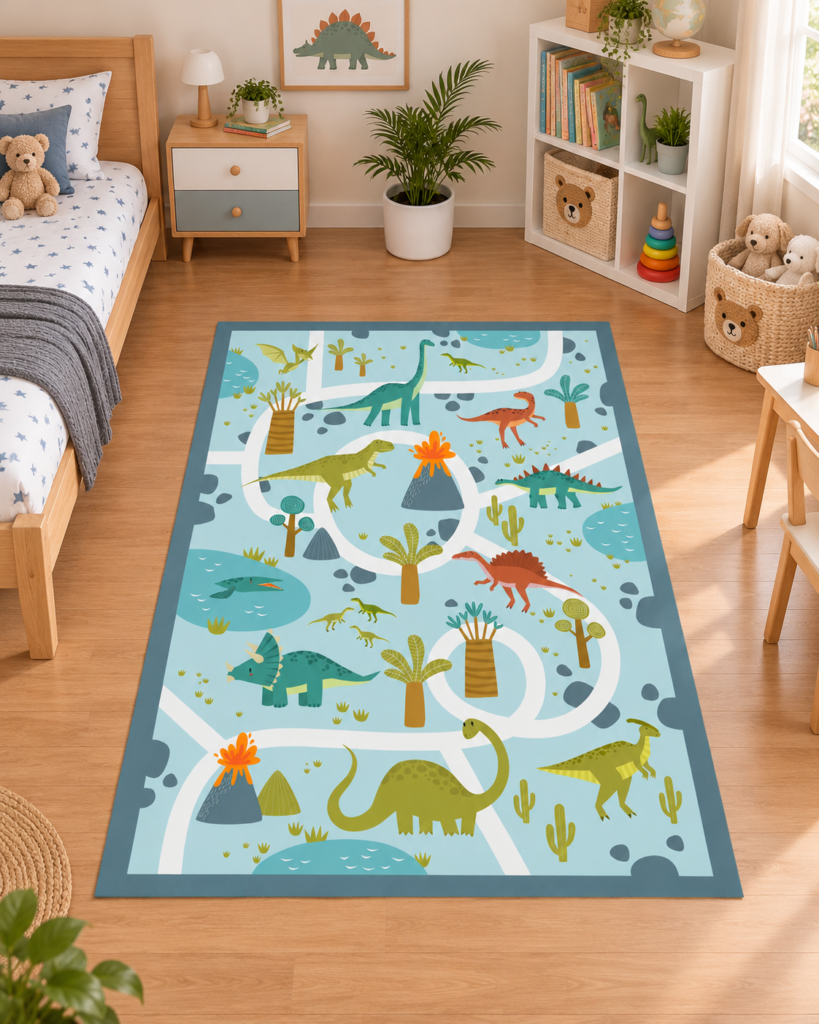 Wykładzina PCV Dinozaury i Wielka Przygoda 100×150 cm