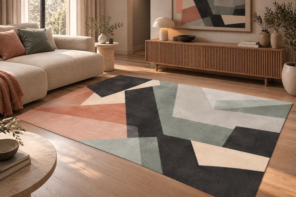 Wykładzina PCV Nowoczesna Abstrakcja Geometryczna 150×100 cm