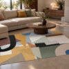 Wykładzina PCV Geometryczne Formy do Salonu 150×100 cm