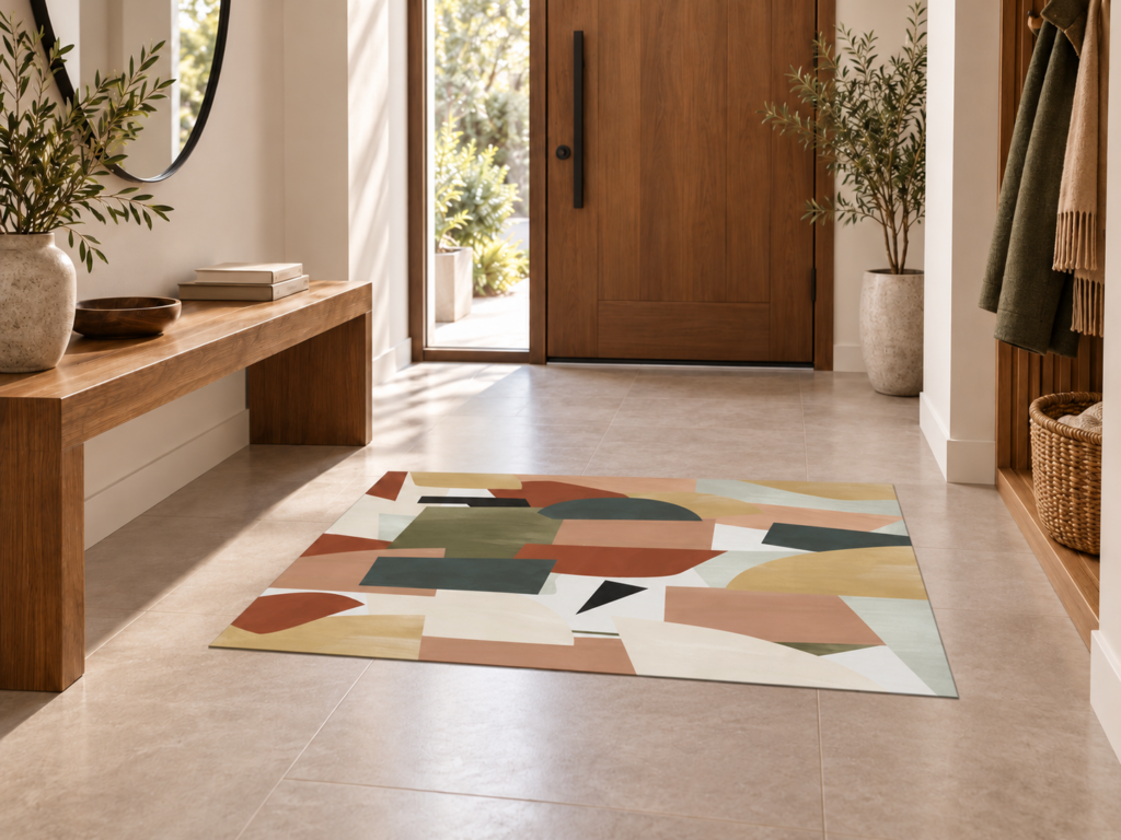Wykładzina Dywanowa Geometryczne Formy do Salonu 150×100 cm