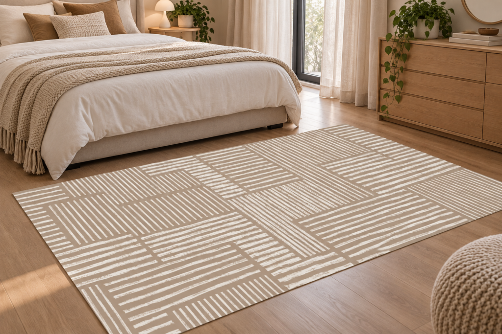 Wykładzina PCV Paskowa Abstrakcja do Salonu Sypialni 150×100 cm