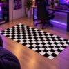 Wykładzina PCV Falująca Zielona Kratka do Salonu 150×150 cm
