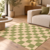 Wykładzina PCV Czarno Biała Kratka do Salonu 150×75 cm