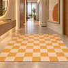 Wykładzina PCV Falująca Zielona Kratka do Salonu 150×150 cm