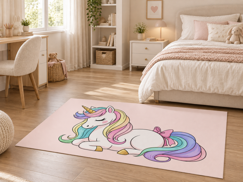 Wykładzina PCV Jednorożec dla Dziewczynki 150×100 cm