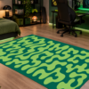 Wykładzina PCV Brązowe Abstrakcyjne Fale do Salonu 150×75 cm