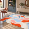 Wykładzina PCV Beżowo Brązowa Abstrakcja 150×100 cm