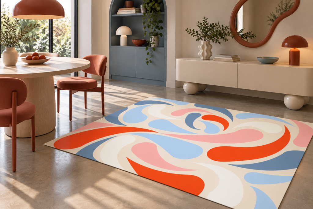 Wykładzina PCV Kolorowe Łezki do Salonu Sypialni 150×100 cm