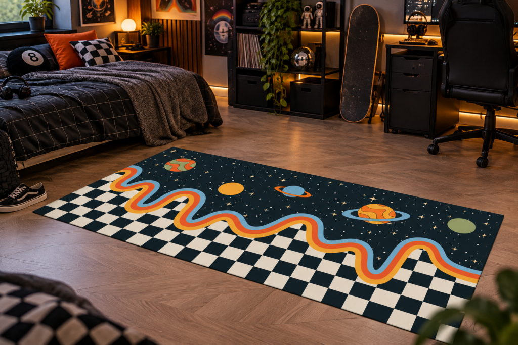 Wykładzina PCV Kosmiczna Podróż dla Dzieci 150×75 cm
