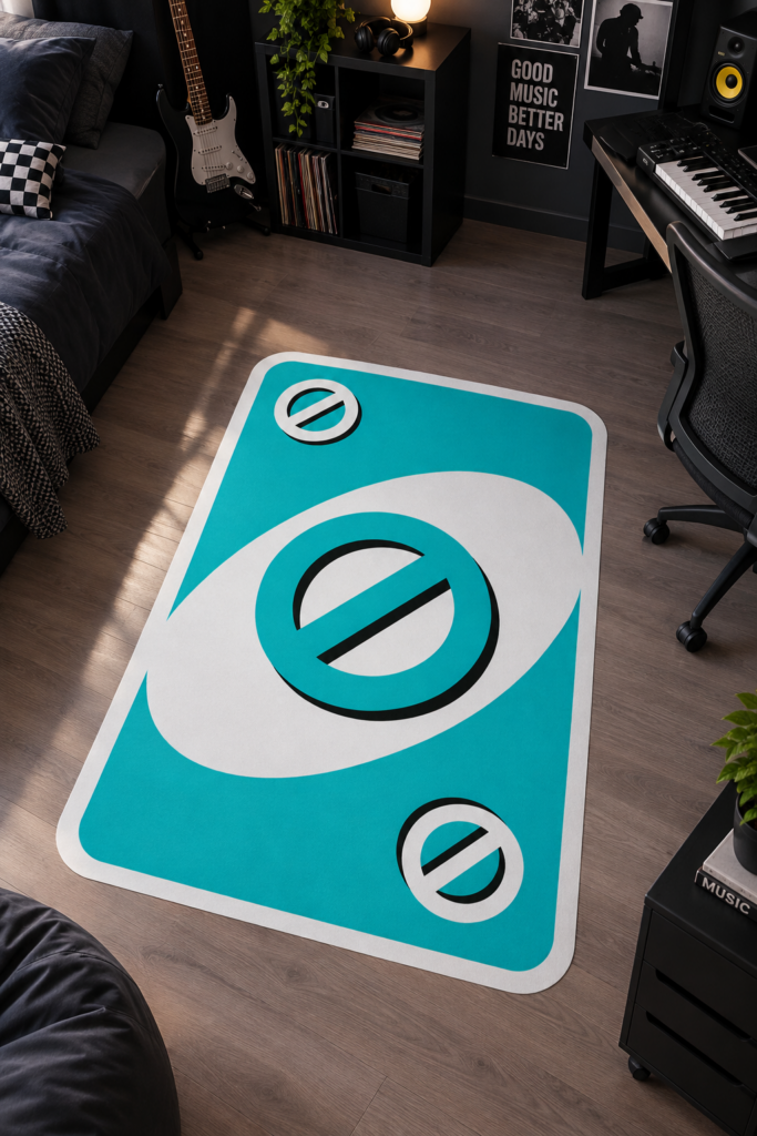 Wykładzina PCV Karta Stop z Gry UNO 100×150 cm